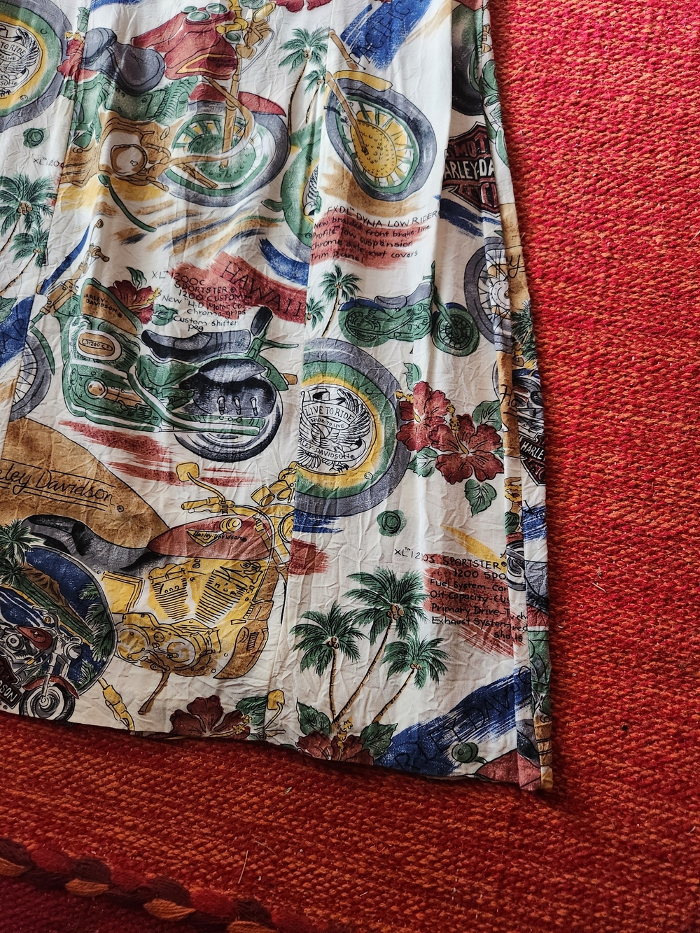 Harley-Davidson Multicolor Motorcycle Print Midi Dress - Picture 5 of 12
